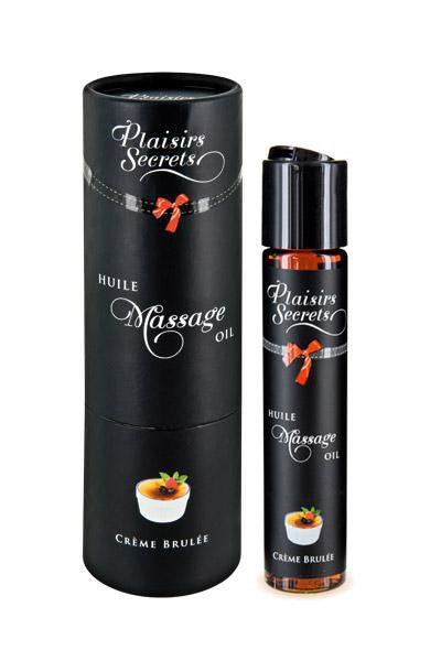 Массажное масло "Plaisirs Secrets" с ароматом и вкусом крем-брюле, 59ml 