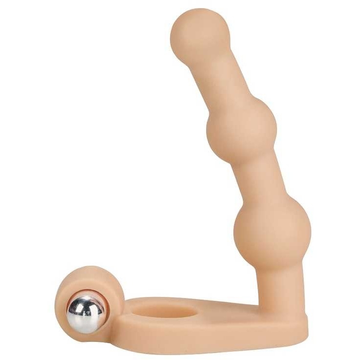 Насадка для двойного проникновения с вибрацией "Lovetoy" рельефная 