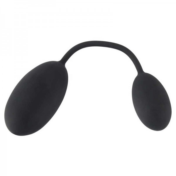 Вагинально-анальные яйца со смещенным центром тяжести "GoGasm" черные 